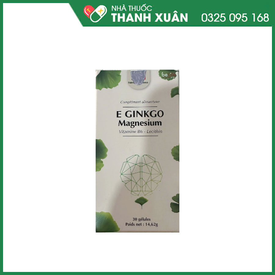 E Ginkgo Magnesium hỗ trợ tăng cường trí nhớ, cải thiện các triệu chứng của thiểu năng tuần hoàn não như chóng mặt, ù tai, nhức đầu
